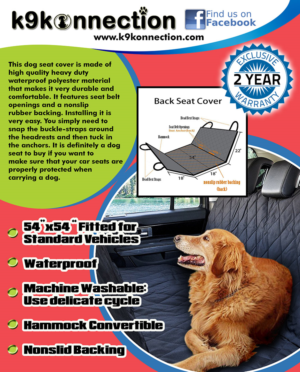 Car Seat Cover for Dogs Insert Card | Flyer-Design von NILDesigns