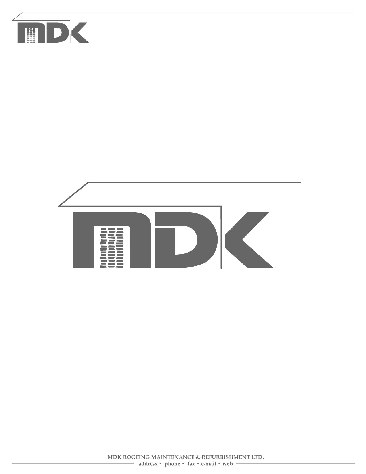 Design En-Tête par Koloski Design pour MDK ROOFING MAINTENANCE & REFURBISHMENT LTD | Design #34214