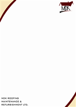 Letterhead Design by ravi for MDK ROOFING MAINTENANCE & REFURBISHMENT LTD | Design: #33778