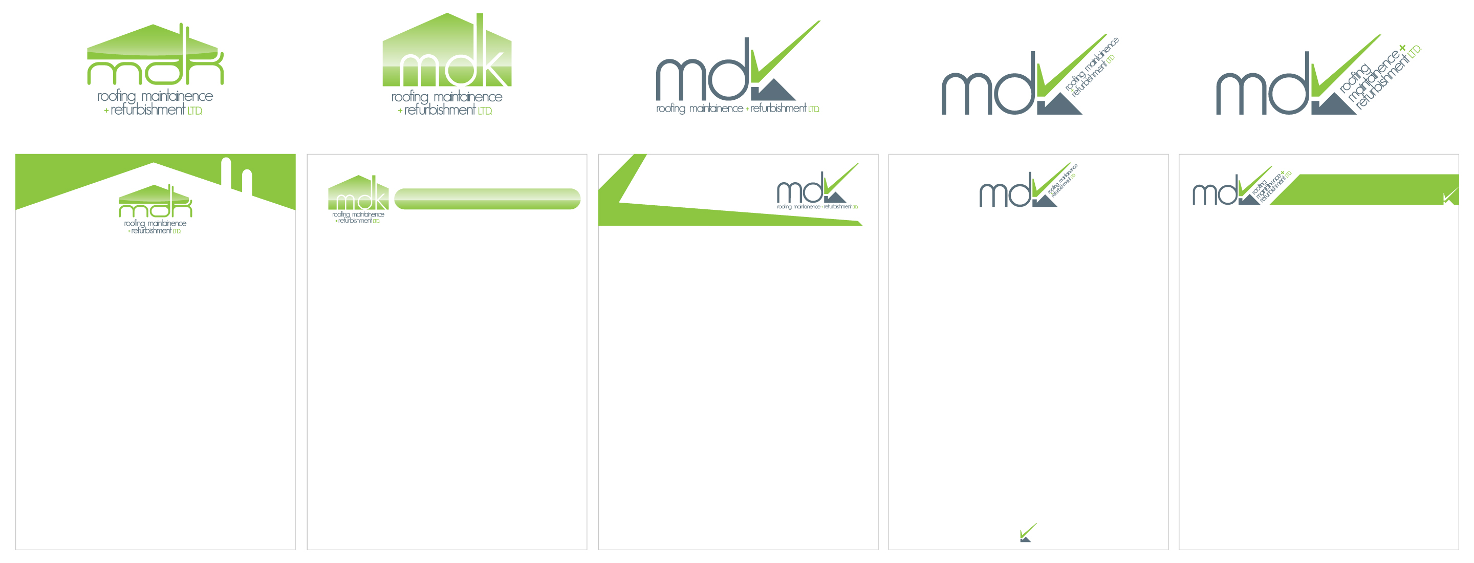 Letterhead Design by sD for MDK ROOFING MAINTENANCE & REFURBISHMENT LTD | Design #34053