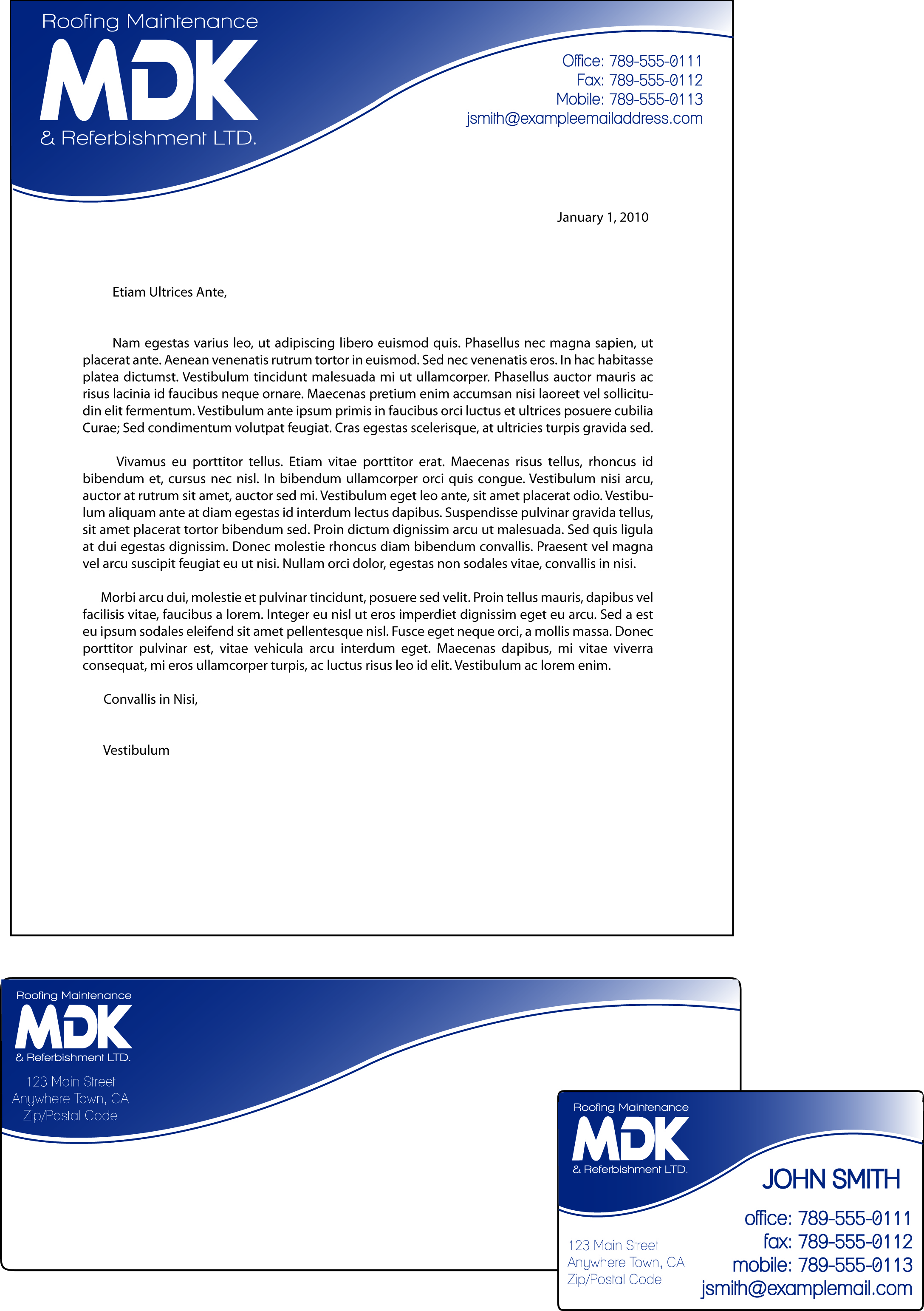 Letterhead Design by Stellar Designs for MDK ROOFING MAINTENANCE & REFURBISHMENT LTD | Design #33748