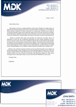 Letterhead Design by Stellar Designs for MDK ROOFING MAINTENANCE & REFURBISHMENT LTD | Design #33748