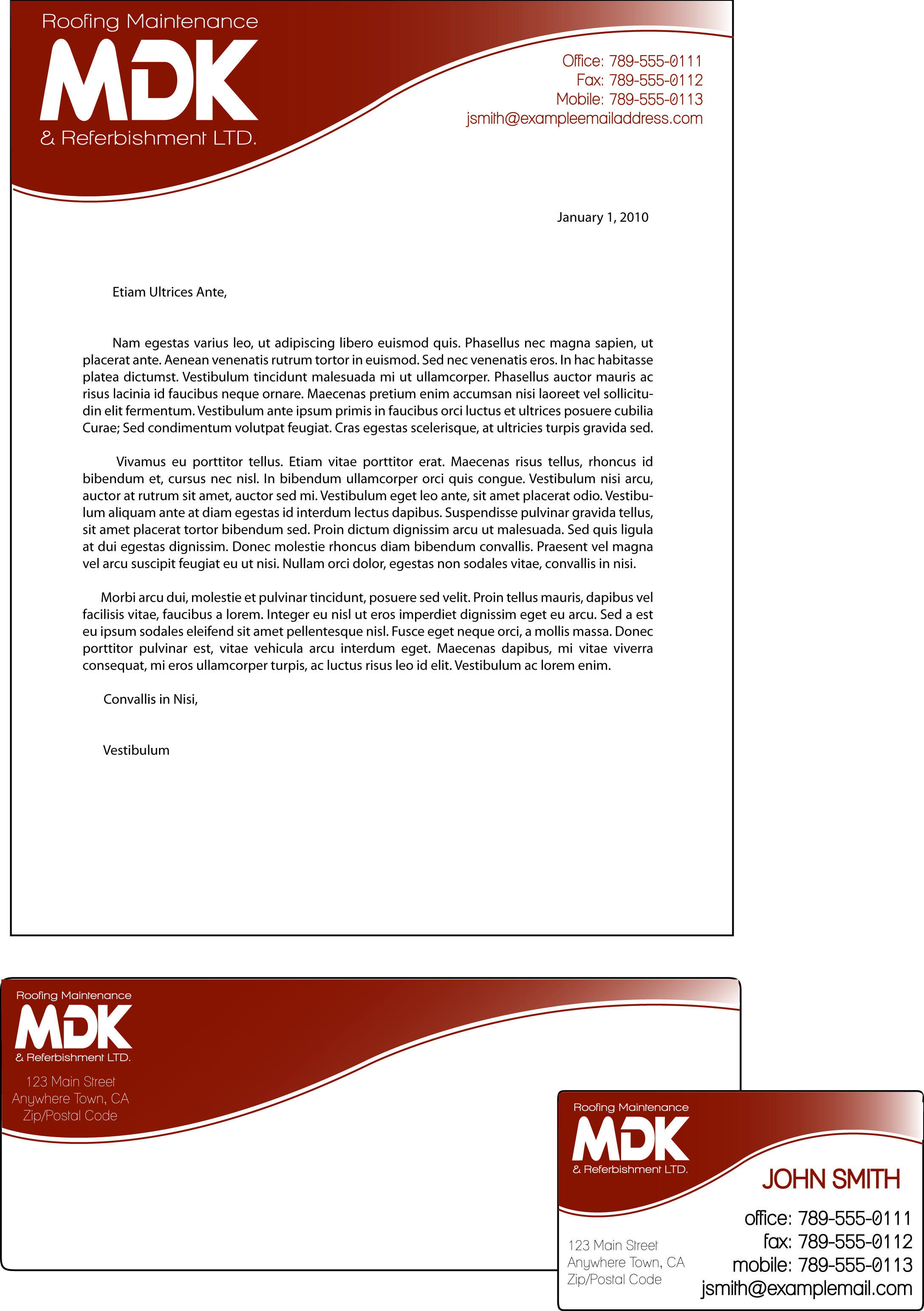 Letterhead Design by Stellar Designs for MDK ROOFING MAINTENANCE & REFURBISHMENT LTD | Design #33749