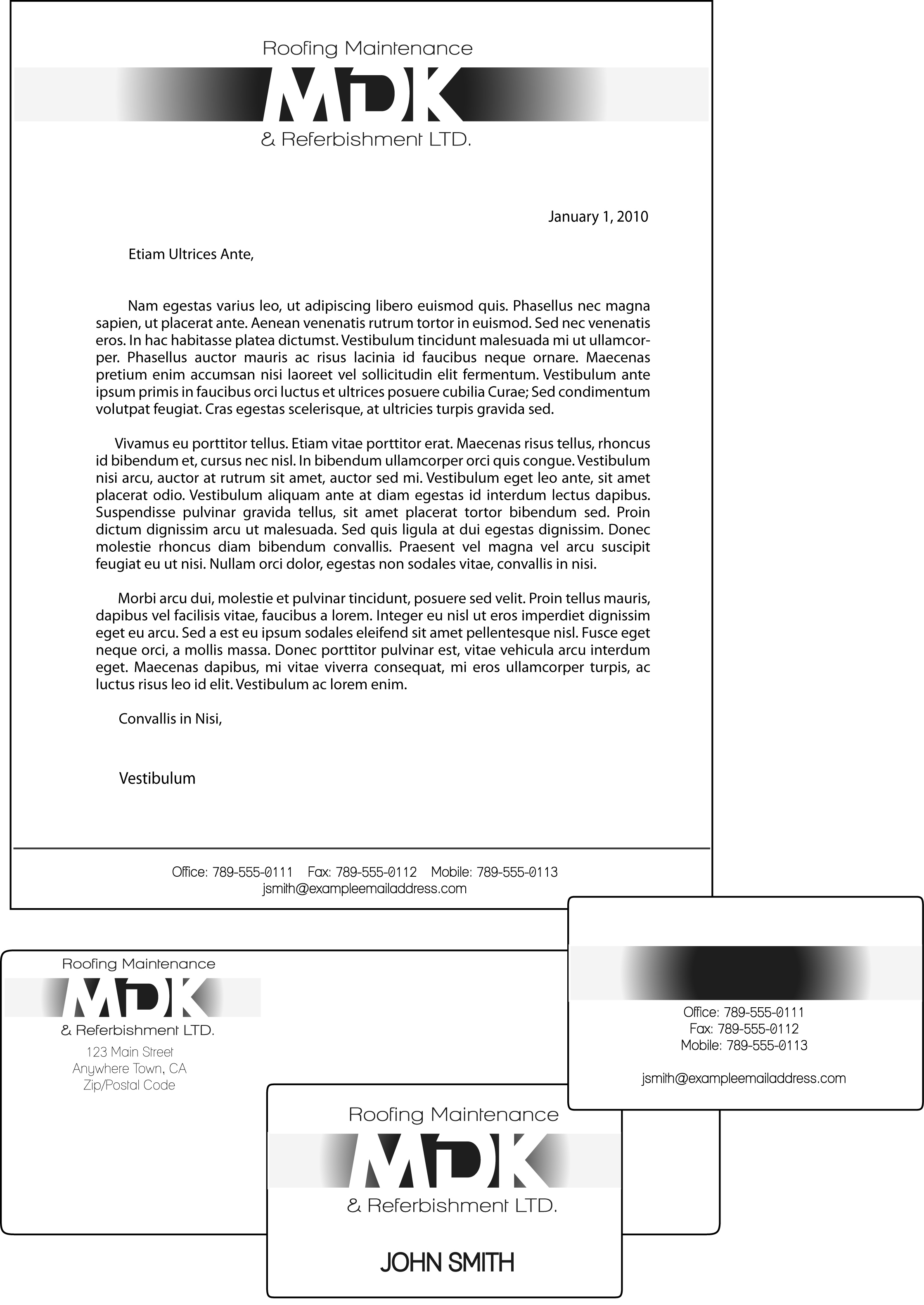 Letterhead Design by Stellar Designs for MDK ROOFING MAINTENANCE & REFURBISHMENT LTD | Design #33764