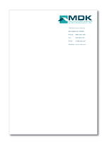 Letterhead Design by S.R.Graphic Design for MDK ROOFING MAINTENANCE & REFURBISHMENT LTD | Design #33922