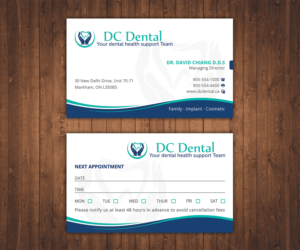 DC dental business card. A family dental practice. | Business Card Design by Stylez Designz
