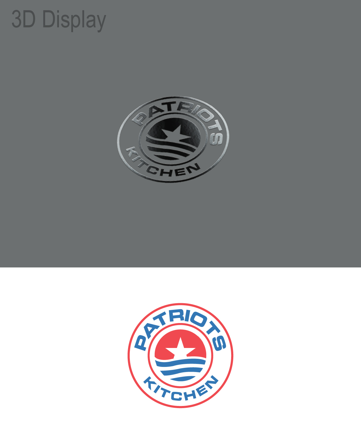 Logo Design by 3Guys for Patriots Kitchen | Design #13964751