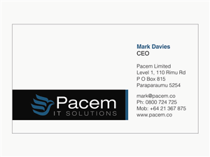Business Card Design by nishant 2 for Pacem Limited | Design #2559469