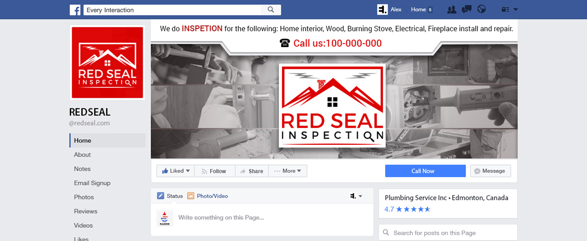 Design Facebook par rdesign12 pour Red Seal Inspection | Design #13944734
