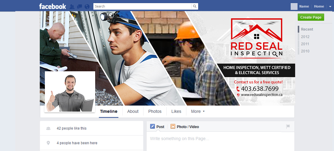 Facebook Design by aspiremedia for Red Seal Inspection | Design #13924981