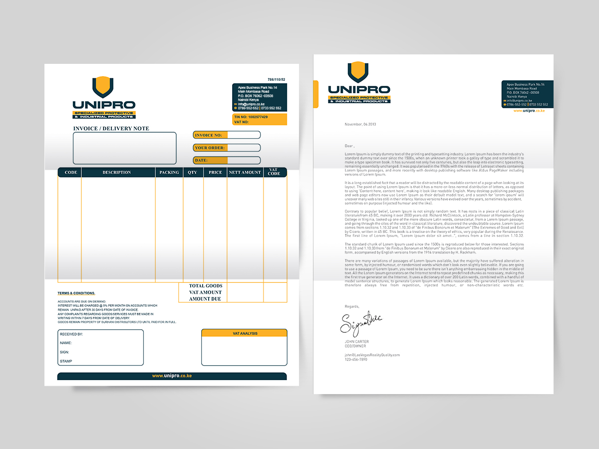 Stationery Design by Cyanide Designz for adamji distributors ltd | Design #2540656