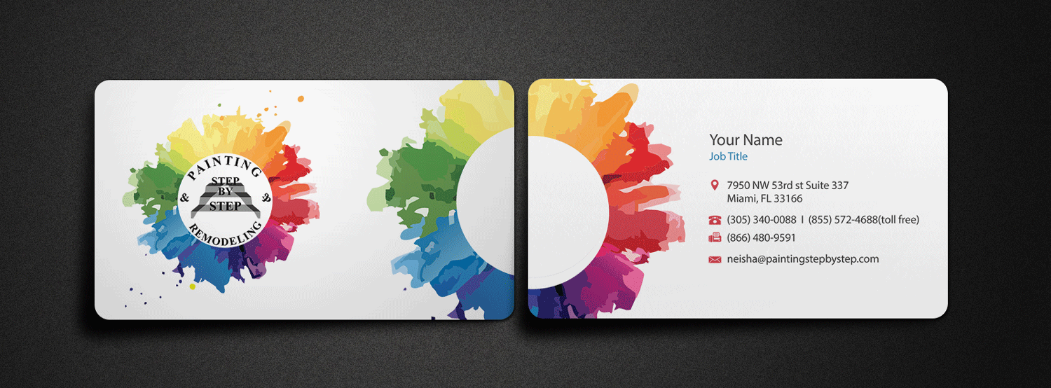 Diseño de Tarjeta de Presentación por Riz' para Step by Step Painting and Remodeling  | Diseño #13926971