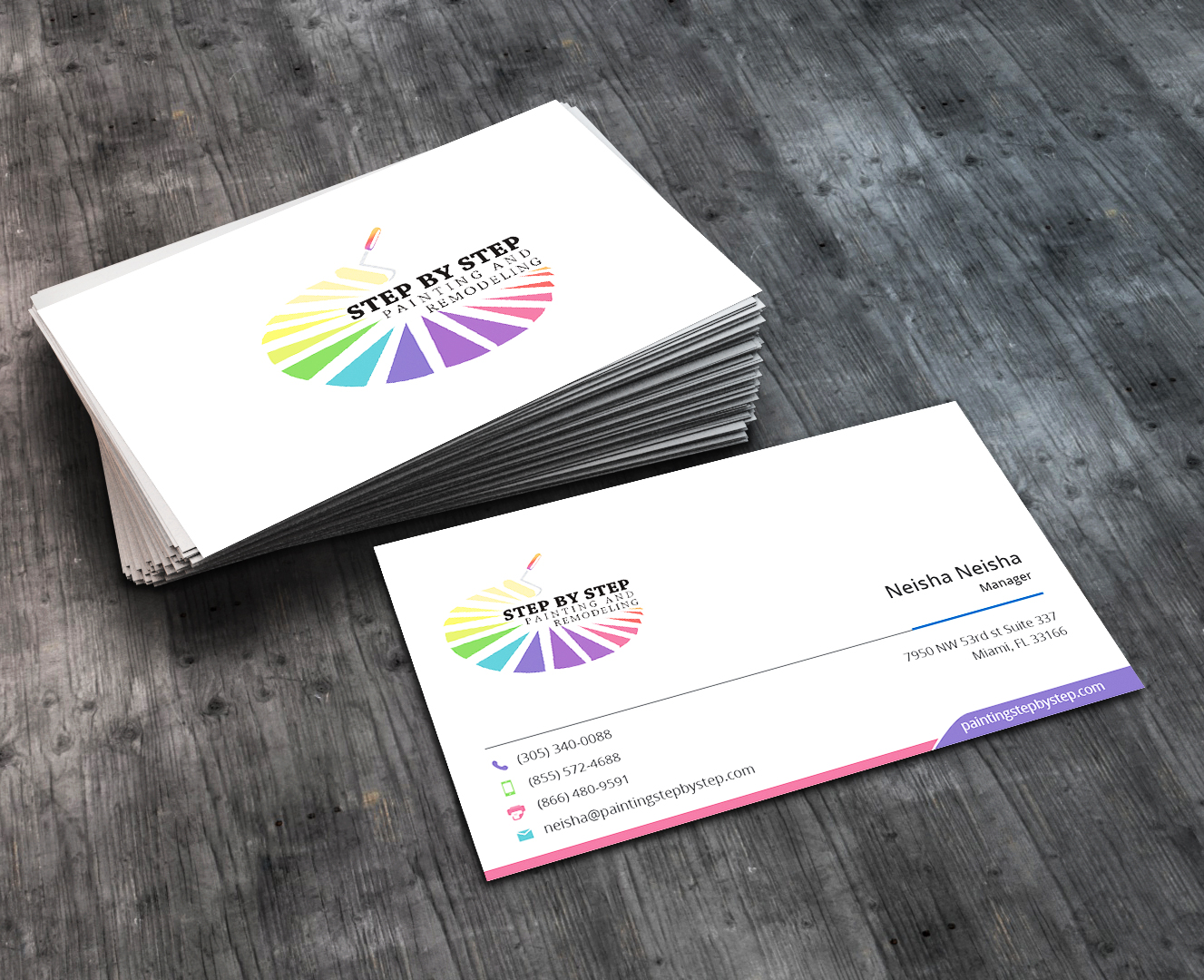 Business Card Design by AbyJohns for Step by Step Painting and Remodeling  | Design #13925817