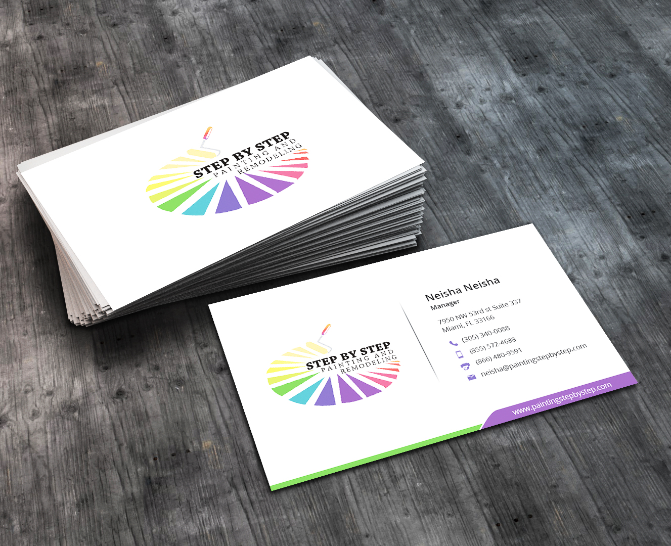 Business Card Design by AbyJohns for Step by Step Painting and Remodeling  | Design #13925818