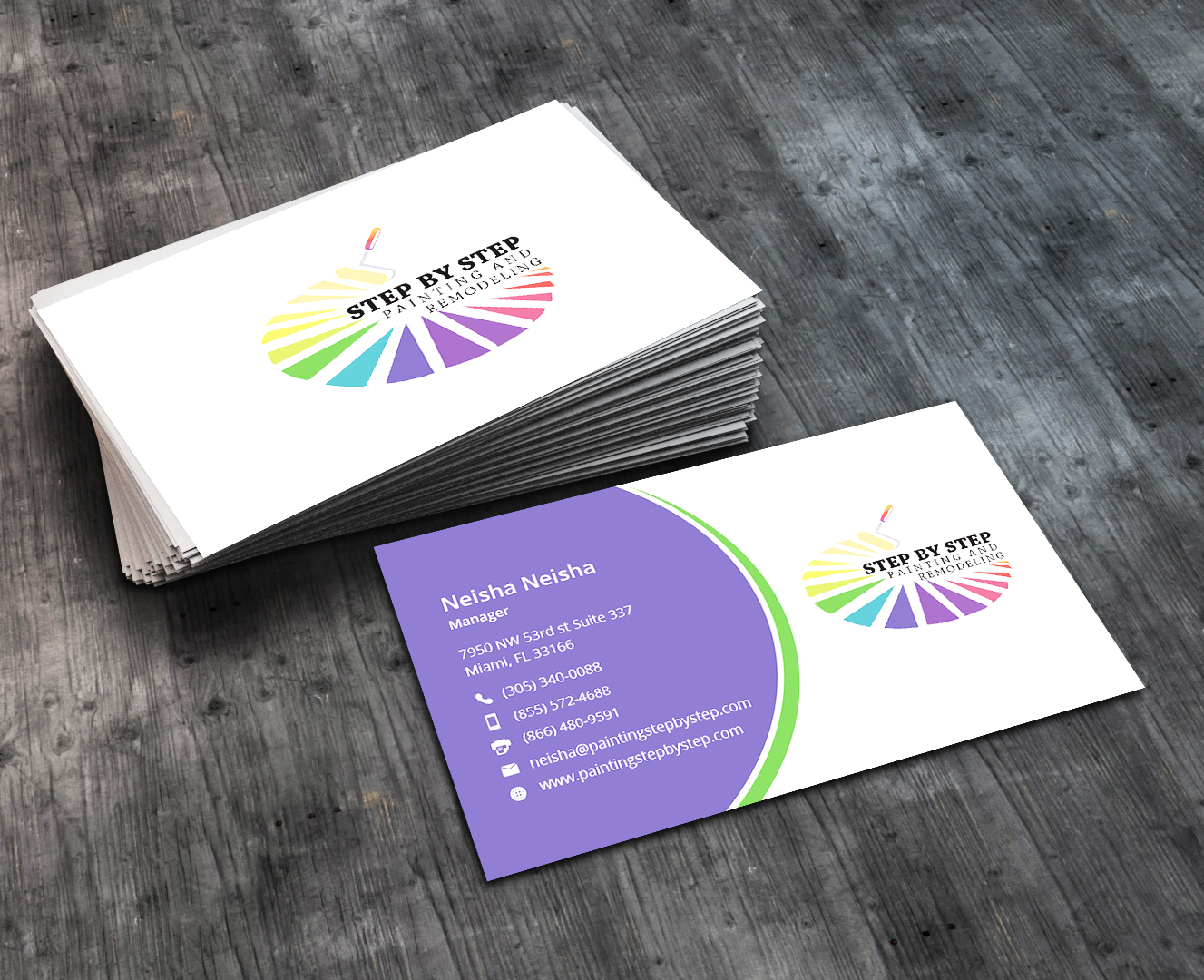 Business Card Design by AbyJohns for Step by Step Painting and Remodeling  | Design #13925819