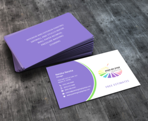Business Card Design by AbyJohns for Step by Step Painting and Remodeling  | Design: #13927015