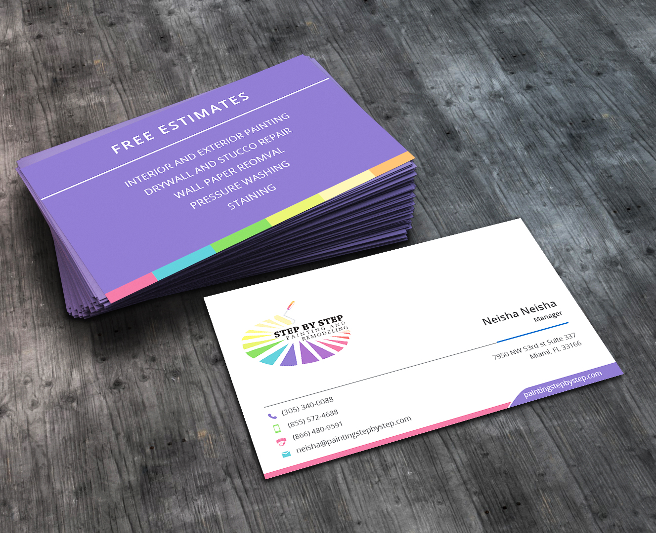 Diseño de Tarjeta de Presentación por AbyJohns para Step by Step Painting and Remodeling  | Diseño #13927169