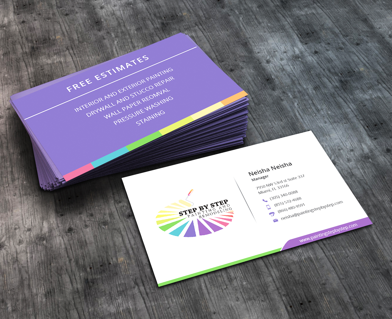 Diseño de Tarjeta de Presentación por AbyJohns para Step by Step Painting and Remodeling  | Diseño #13927186