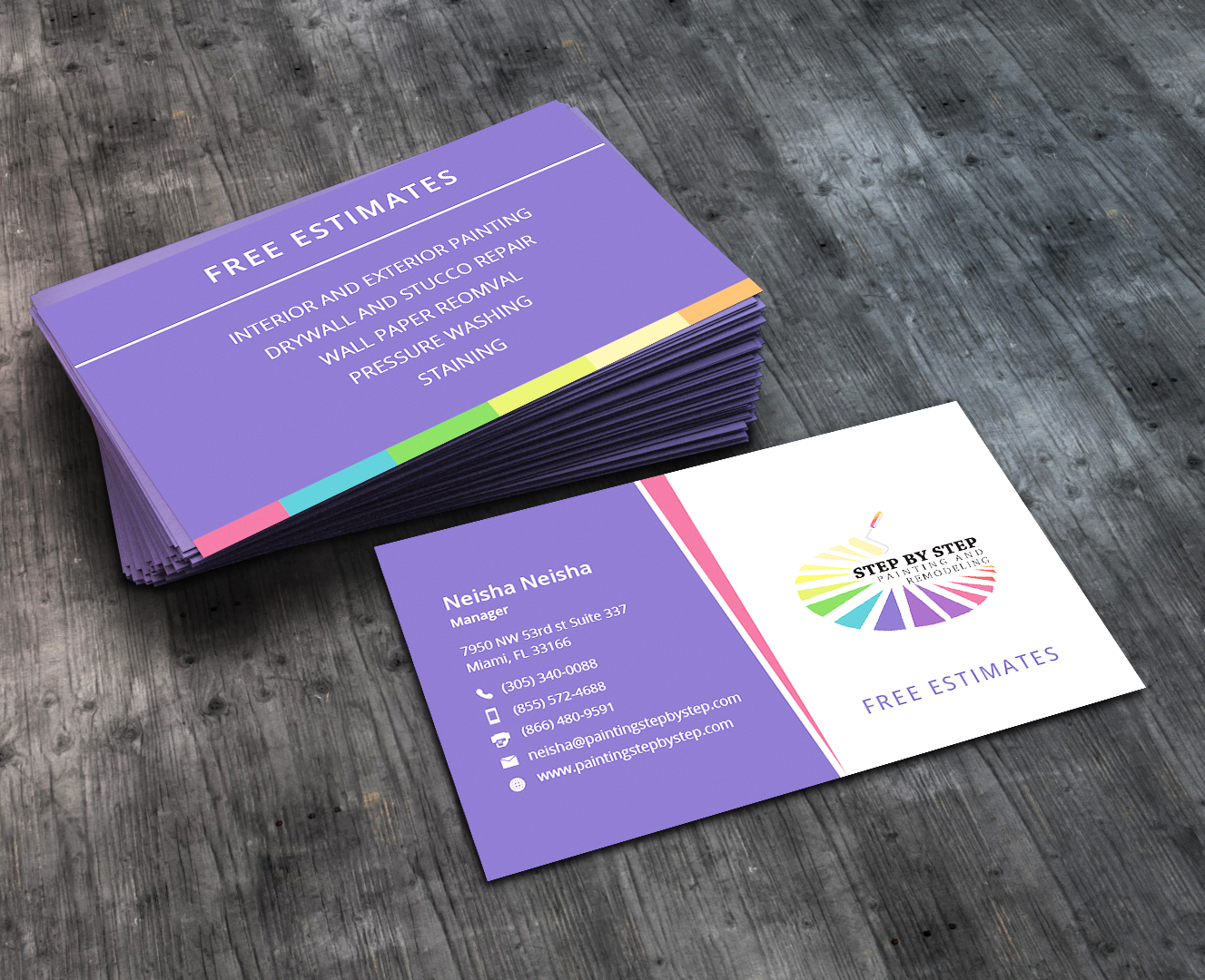 Diseño de Tarjeta de Presentación por AbyJohns para Step by Step Painting and Remodeling  | Diseño #13927224