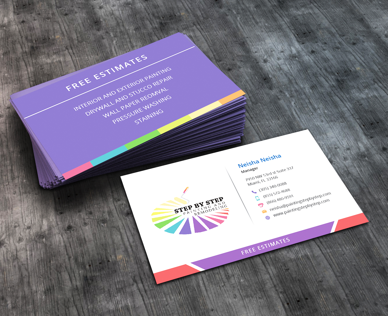 Diseño de Tarjeta de Presentación por AbyJohns para Step by Step Painting and Remodeling  | Diseño #13927261