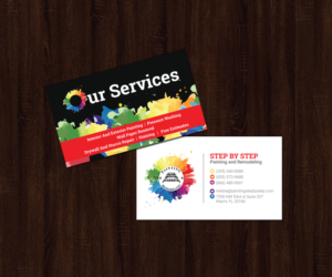 Business Card Design by JK18 for Step by Step Painting and Remodeling  | Design: #13927105