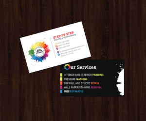 Business Card Design by JK18 for Step by Step Painting and Remodeling  | Design: #13935100