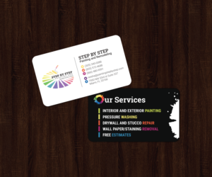 Business Card Design by JK18 for Step by Step Painting and Remodeling  | Design: #13935227