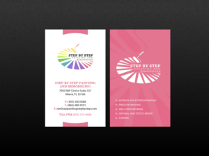 Business Card Design by Creations Box 2015 for Step by Step Painting and Remodeling  | Design: #13932286