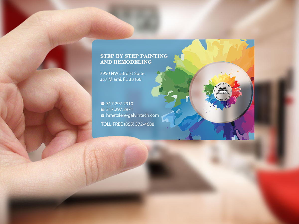 Business Card Design by Creations Box 2015 for Step by Step Painting and Remodeling  | Design #13932295