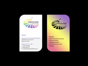Business Card Design by Creations Box 2015 for Step by Step Painting and Remodeling  | Design: #13954466