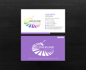 Business Card Design by chandrayaan.creative for Step by Step Painting and Remodeling  | Design: #13927091