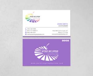 Business Card Design by chandrayaan.creative for Step by Step Painting and Remodeling  | Design: #13927093