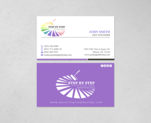 Business Card Design by chandrayaan.creative for Step by Step Painting and Remodeling  | Design: #13927100