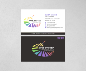 Business Card Design by chandrayaan.creative for Step by Step Painting and Remodeling  | Design: #13927102