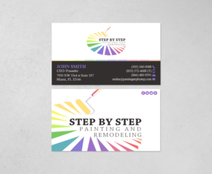 Business Card Design by chandrayaan.creative for Step by Step Painting and Remodeling  | Design: #13927104