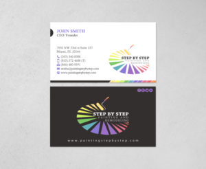 Business Card Design by chandrayaan.creative for Step by Step Painting and Remodeling  | Design: #13927129