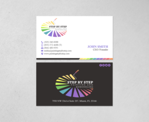 Business Card Design by chandrayaan.creative for Step by Step Painting and Remodeling  | Design: #13927131