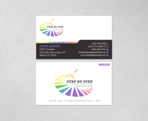 Business Card Design by chandrayaan.creative for Step by Step Painting and Remodeling  | Design: #13927147