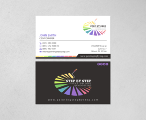 Business Card Design by chandrayaan.creative for Step by Step Painting and Remodeling  | Design: #13927148