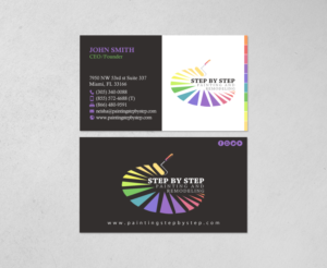 Business Card Design by chandrayaan.creative for Step by Step Painting and Remodeling  | Design: #13927162