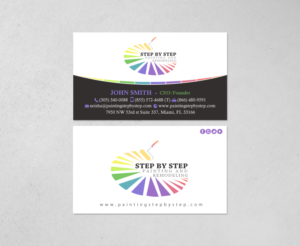 Business Card Design by chandrayaan.creative for Step by Step Painting and Remodeling  | Design: #13927165