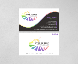 Business Card Design by chandrayaan.creative for Step by Step Painting and Remodeling  | Design: #13927178