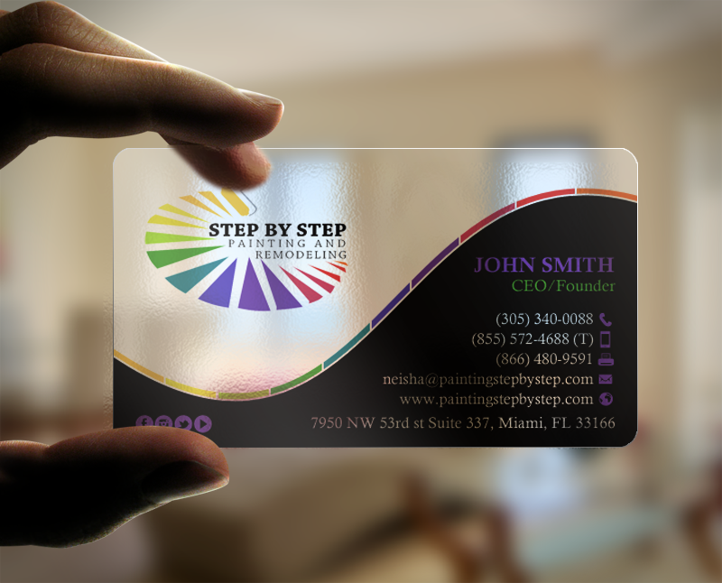 Business Card Design by chandrayaan.creative for Step by Step Painting and Remodeling  | Design #13927179