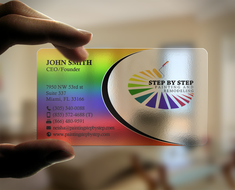 Business Card Design by chandrayaan.creative for Step by Step Painting and Remodeling  | Design #13927181