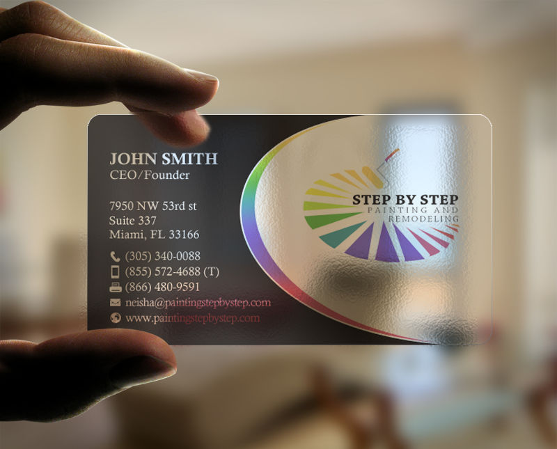 Business Card Design by chandrayaan.creative for Step by Step Painting and Remodeling  | Design #13960503