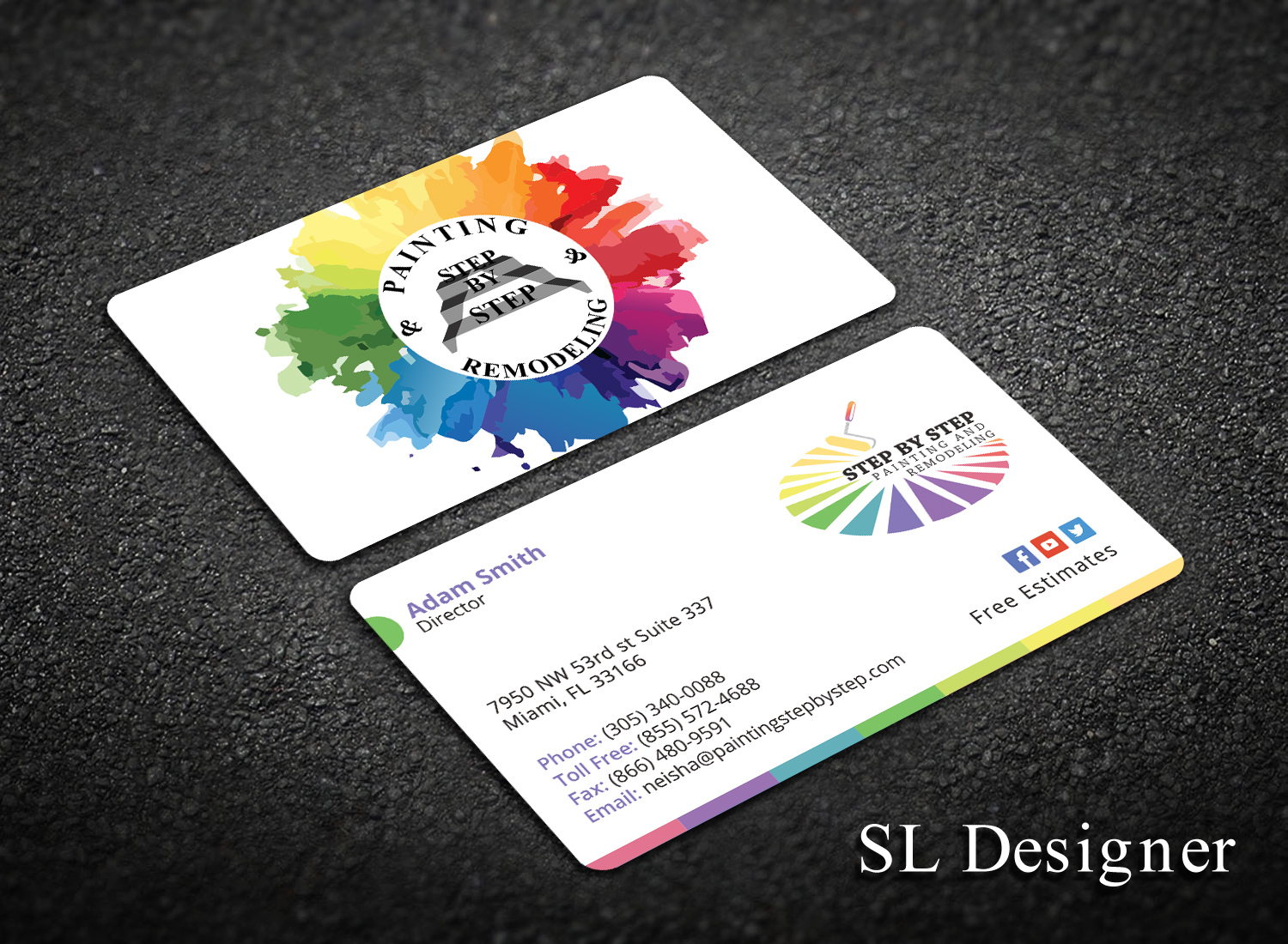 Diseño de Tarjeta de Presentación por SL Designer para Step by Step Painting and Remodeling  | Diseño #13928382