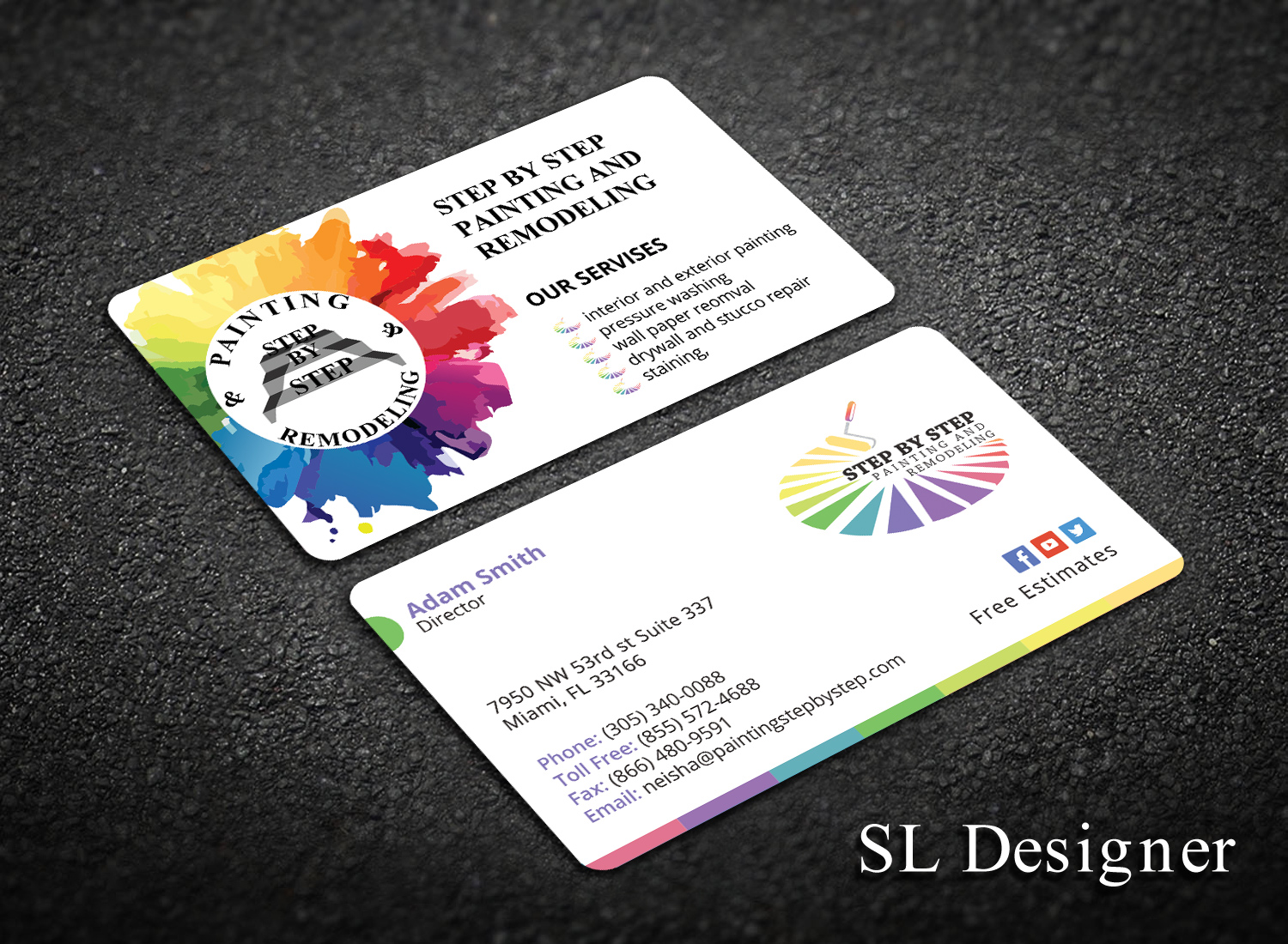 Diseño de Tarjeta de Presentación por SL Designer para Step by Step Painting and Remodeling  | Diseño #13928384