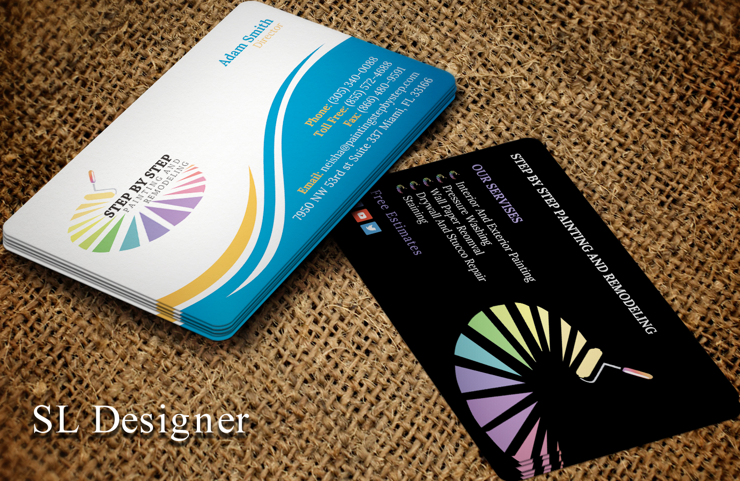 Business Card Design by SL Designer for Step by Step Painting and Remodeling  | Design #13931600
