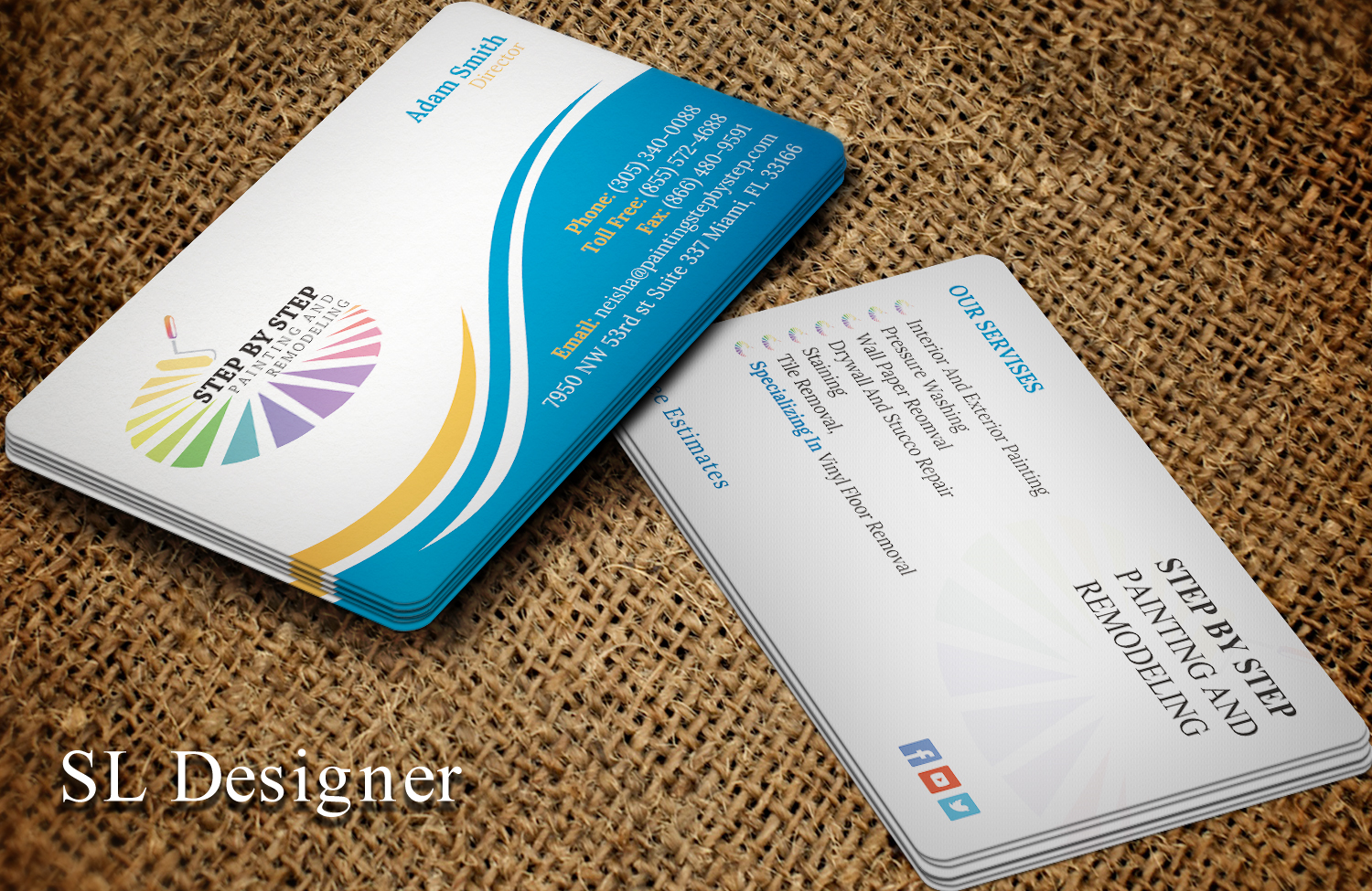 Diseño de Tarjeta de Presentación por SL Designer para Step by Step Painting and Remodeling  | Diseño #13950221