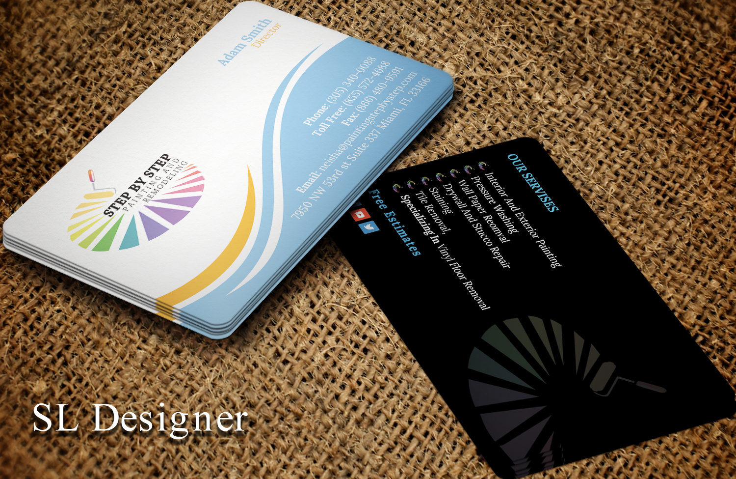 Business Card Design by SL Designer for Step by Step Painting and Remodeling  | Design #13950374